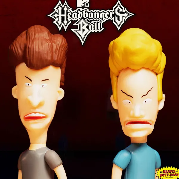 Super7 Beavis And Butt-Head Reaction Figure - Headbanger'S Ball Set Of 2| Beavis And Butt-Head