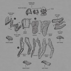 Super7 Creature Model Kit Crewneck Heather Gray Fleece| Universal Monsters