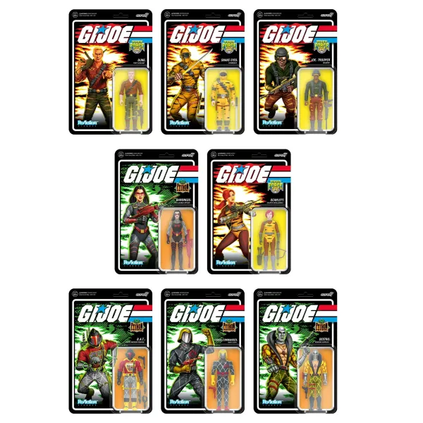 Super7 G.I. Joe Reaction Figures Wave 6 - Tiger Force & Python Patrol - Set Of 8| G.I. Joe