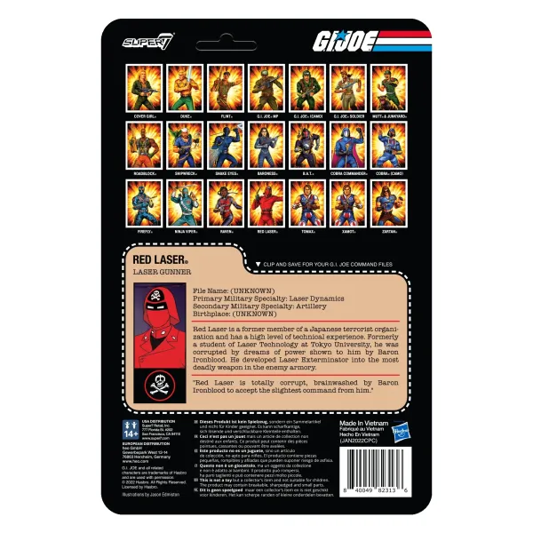 Super7 G.I. Joe Reaction Figures Wave 5 - Red Laser| G.I. Joe