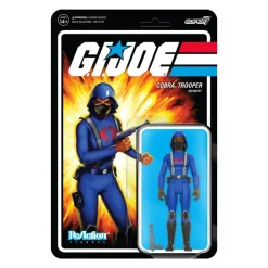 Super7 G.I. Joe Reaction Wave 4 - Cobra Female Trooper Medium Black Hair (Dk Brown)| G.I. Joe