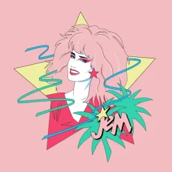 Super7 Jem And The Holograms Fleece - Jem Portrait Star (Hoodie)| Jem And The Holograms