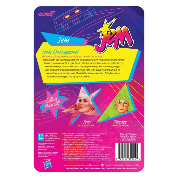 Super7 Jem And The Holograms Reaction Figure - Jem| Jem And The Holograms