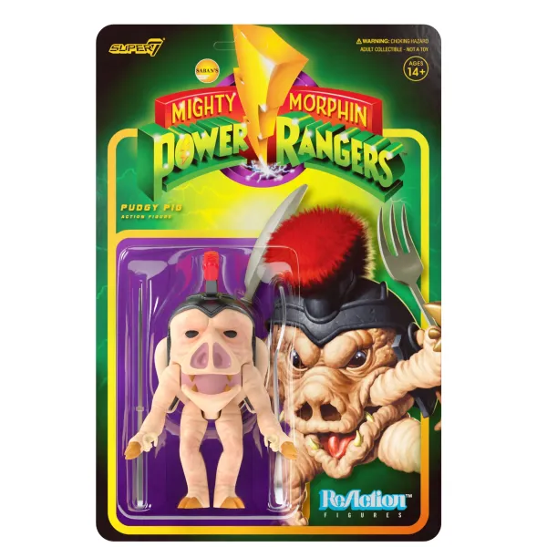 Super7 Mighty Morphin Power Rangers Reaction Figure Wave 1- Pudgy Pig| Mighty Morphin Power Rangers