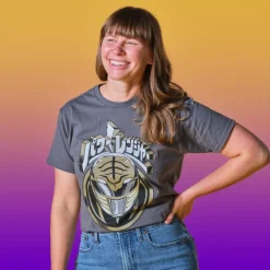 Super7 Mighty Morphin Power Rangers T-Shirts - White Ranger Helmet| Mighty Morphin Power Rangers