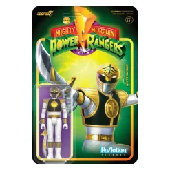 Super7 Mighty Morphin Power Rangers Reaction Figure Wave 4 - White Ranger| Mighty Morphin Power Rangers