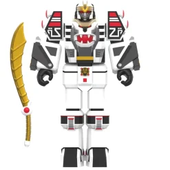 Super7 Mighty Morphin Power Rangers Reaction Figure Wave 4 - White Tigerzord (Warrior Mode)| Mighty Morphin Power Rangers