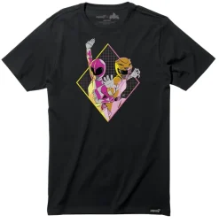 Super7 Mighty Morphin Power Rangers T-Shirt - Pink And Yellow Power Rangers| Mighty Morphin Power Rangers