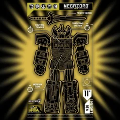 Super7 Mighty Morphin Power Rangers Super Cyborg - Megazord (Black / Gold)| Mighty Morphin Power Rangers