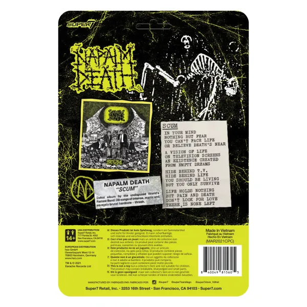 Super7 Napalm Death Reaction Figure - Scum Demon (Lime Green)| Napalm Death