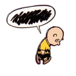 Super7 Peanuts Enamel Pin - Speech Bubble And Charlie Brown Set| Peanuts