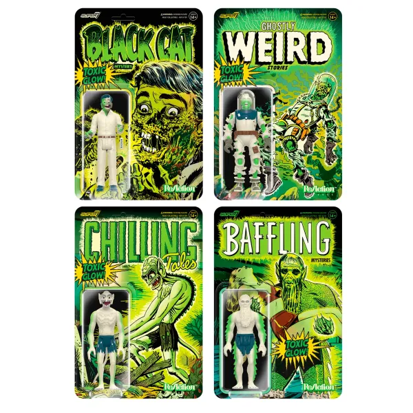 Super7 Pre-Code Horror Reaction Figures - Glow (Set Of 4)| Pre-Code Horror