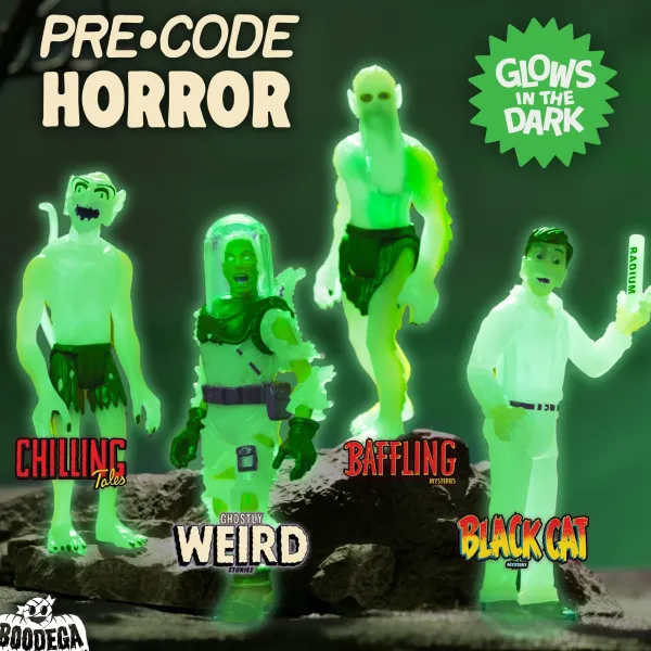 Super7 Pre-Code Horror Reaction Figures - Glow (Set Of 4)| Pre-Code Horror