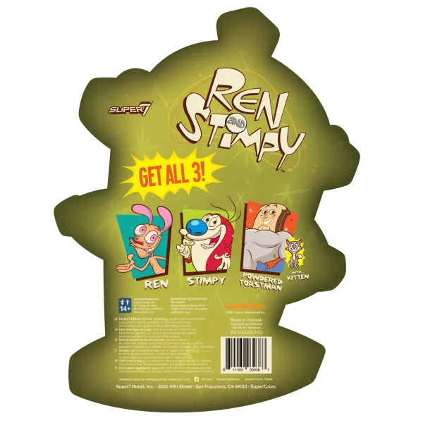 Super7 Ren & Stimpy Reaction Figure Wave 1- Ren| Ren & Stimpy