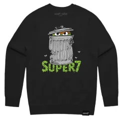 Super7 Sesame Street Crewneck Sweatshirt - Oscar The Grouch| Sesame Street