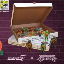 Super7 Teenage Mutant Ninja Turtles Reaction -Pizza Box 4-Pack (Sdcc 2019)| Teenage Mutant Ninja Turtles