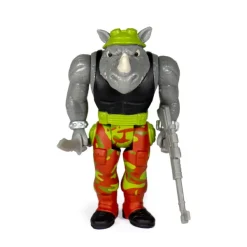 Super7 Teenage Mutant Ninja Turtles Reaction Figure - Rocksteady| Teenage Mutant Ninja Turtles
