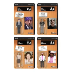Super7 The Office Reaction Figures Wave 2 - Michael Scott (Prison Mike), Dwight Schrute (Basketball), Stanley Hudson (Florida), Pam Beesly (Dundie)| The Office