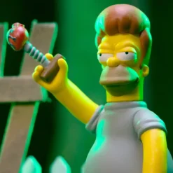 Super7 The Simpsons Reaction Figures Wave 04 (Tree House Of Horror V2) - Hell Toupee Homer| The Simpsons