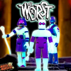 Super7 The Worst Reaction Figures - Snake Tut, X-3 & Gas Phantom (Monster Glow)| The Worst