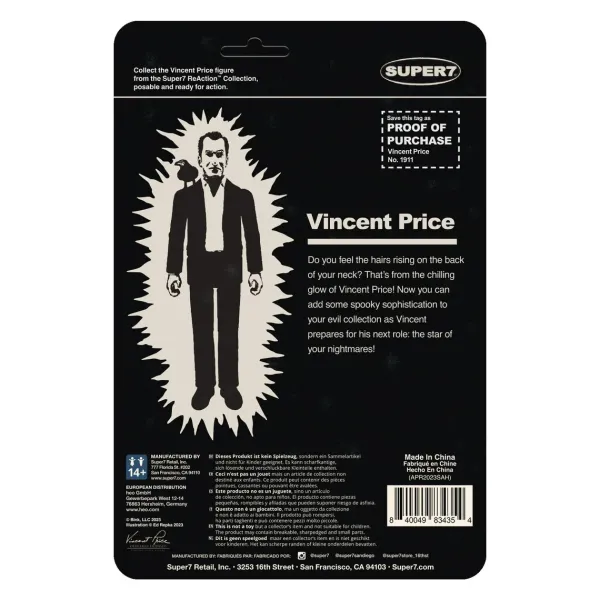 Super7 Vincent Price Reaction Figures - Vincent Price (Monster Glow)| Vincent Price
